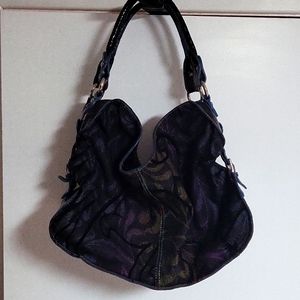 VINTAGE CAPPOPERA Black & Turquoise stich with snake skin designed.